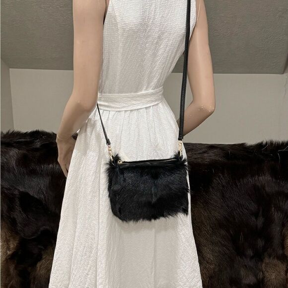 Handmade Genuine Goat Hair-on Hide Purse/Shoulder Bag/ Crossbody - Picture 7 of 16